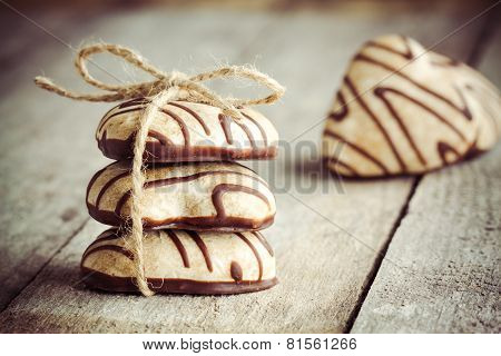 Gingerbread Heart On Valentine's Day