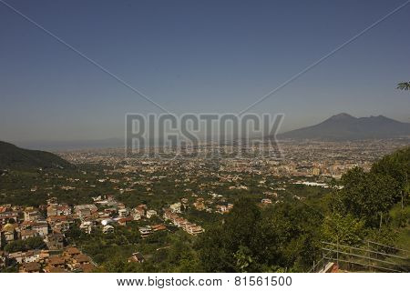 Landscape View Of The Vesuvio, Naples