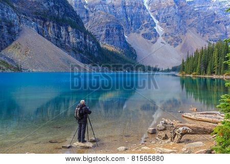 Photographer at Moraine Lake