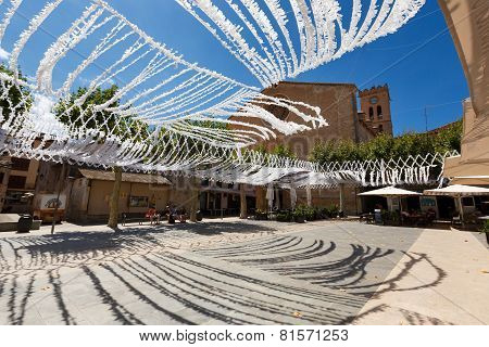 The Main Square In Pollenca