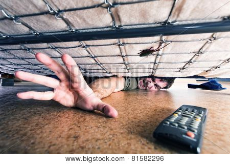 Man trying to get something
