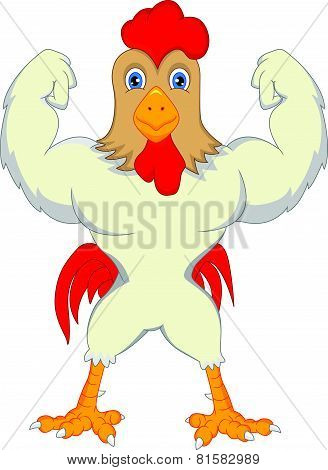 cute rooster cartoon