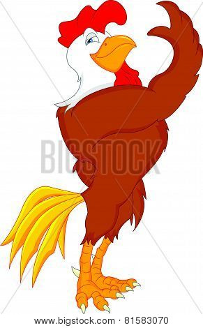 cute rooster cartoon