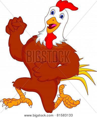 cute rooster cartoon