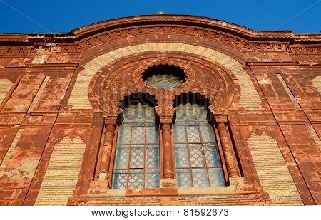 Beautiful Windows Of Old Synagogue In Uzhgorod, Zakarpattia,western Ukraine