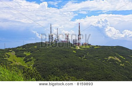 Antenna Tv Station sulla montagna