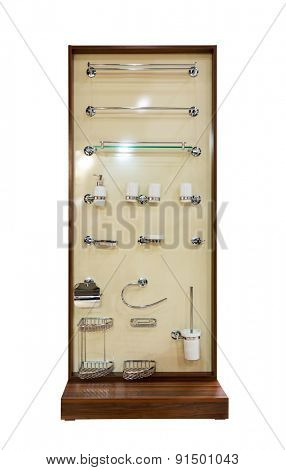 Shopwindow with shower tools