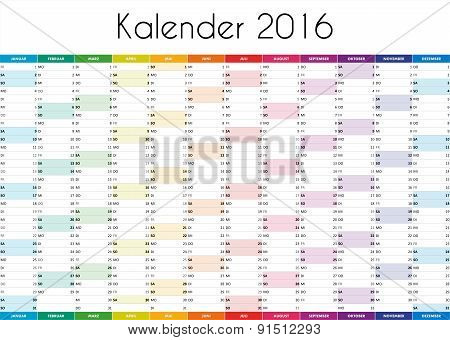 Kalender 2016 - GERMAN VERSION