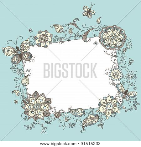 Floral Blank Sign.