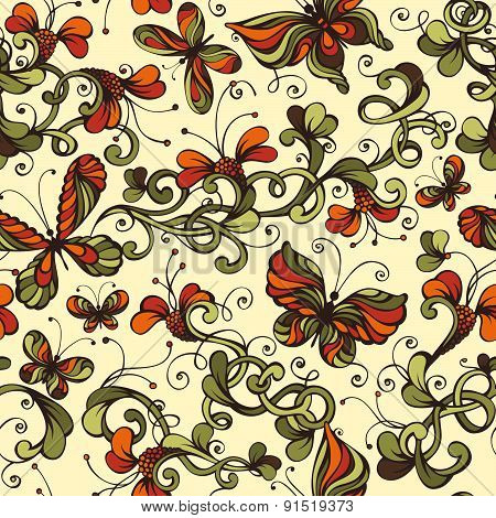 Seamless Floral Pattern.
