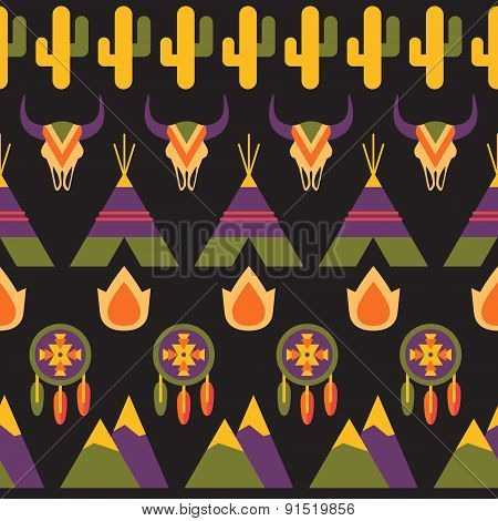 Native American Seamless Pattern