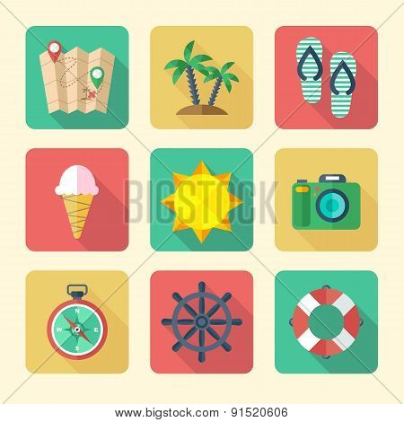 Traveling Icons Set