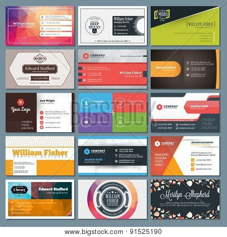 Set Of Modern Creative Business Card Templates