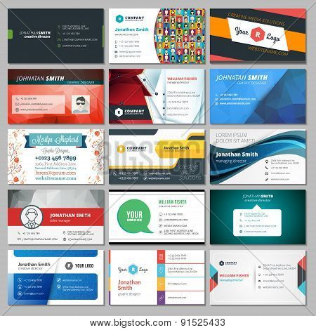 Set Of Modern Creative Business Card Templates