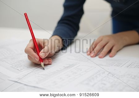 Architect Sketching A Construction Project