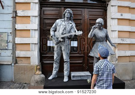 Beeldje Living Statues The World Champions Of Living Statues