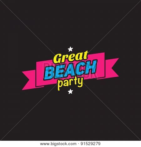 Retro Summer Travel Badge or Label. Vector Design Element