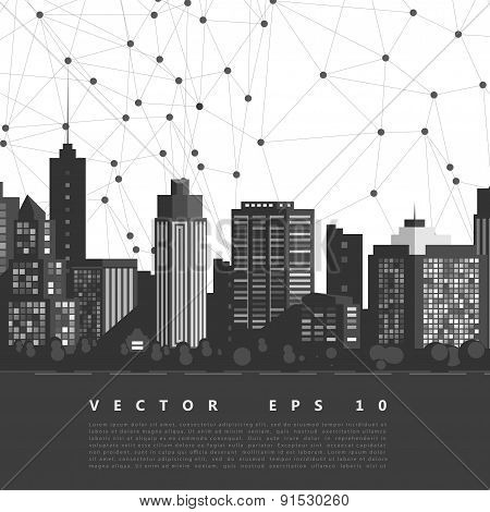 Vector modern city.