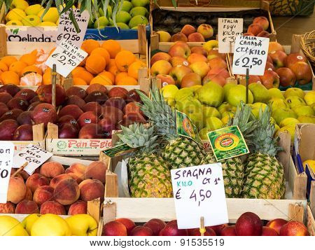 Fruit Display At Market