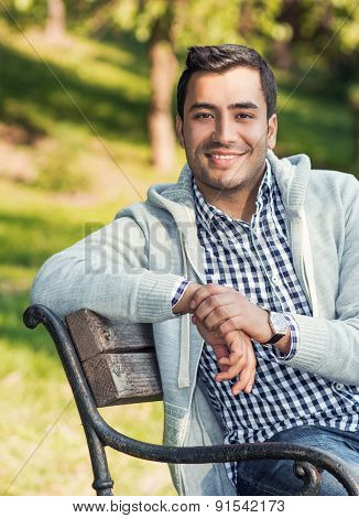 Portrait Of A Beautiful Young Man, Outdoor - Outside