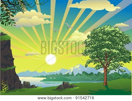 Landscape - Morning On The Waterfront [
