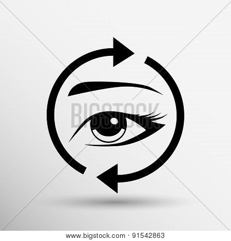 Eyelashes eyebrows vector eyelash eye  icon makeup isolated
