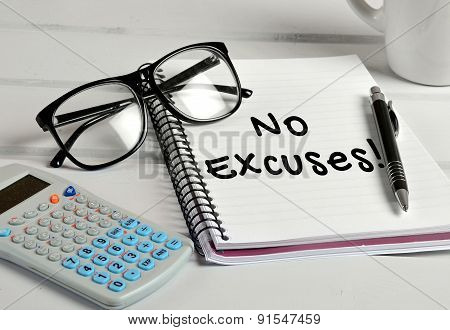 No Excuses Word