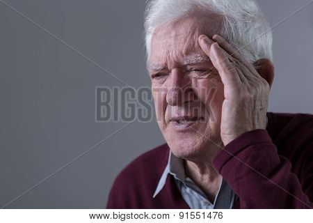 Old Man Has Headache