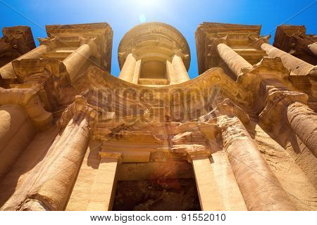 Ancient temple in Petra, Jordan