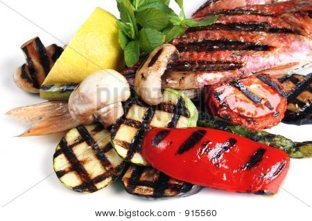 ปลาและผัก