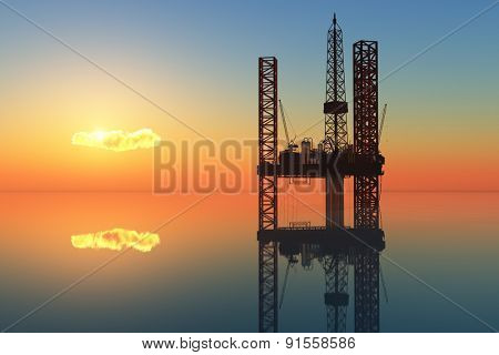 Oil production into the sea