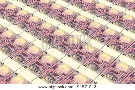 India Rupee bills stacks background.