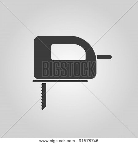 The Fretsaw Icon. Fretsaw Symbol. Flat