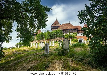 Fortified Church Cemetery At Viscri In Transylvania