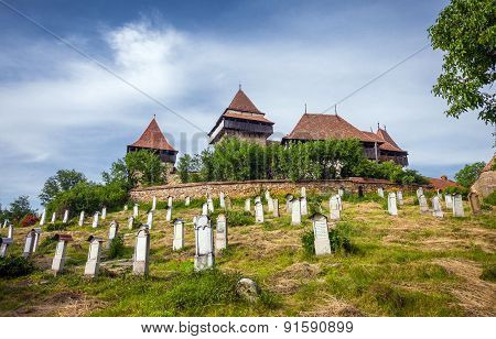 Fortified Church Cemetery At Viscri In Transylvania