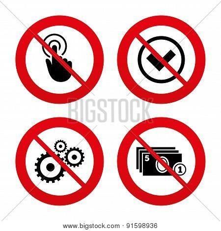 ATM cash machine withdrawal icons.
