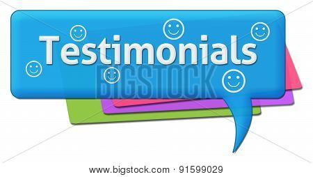 Testimonials Colorful Comment Symbols