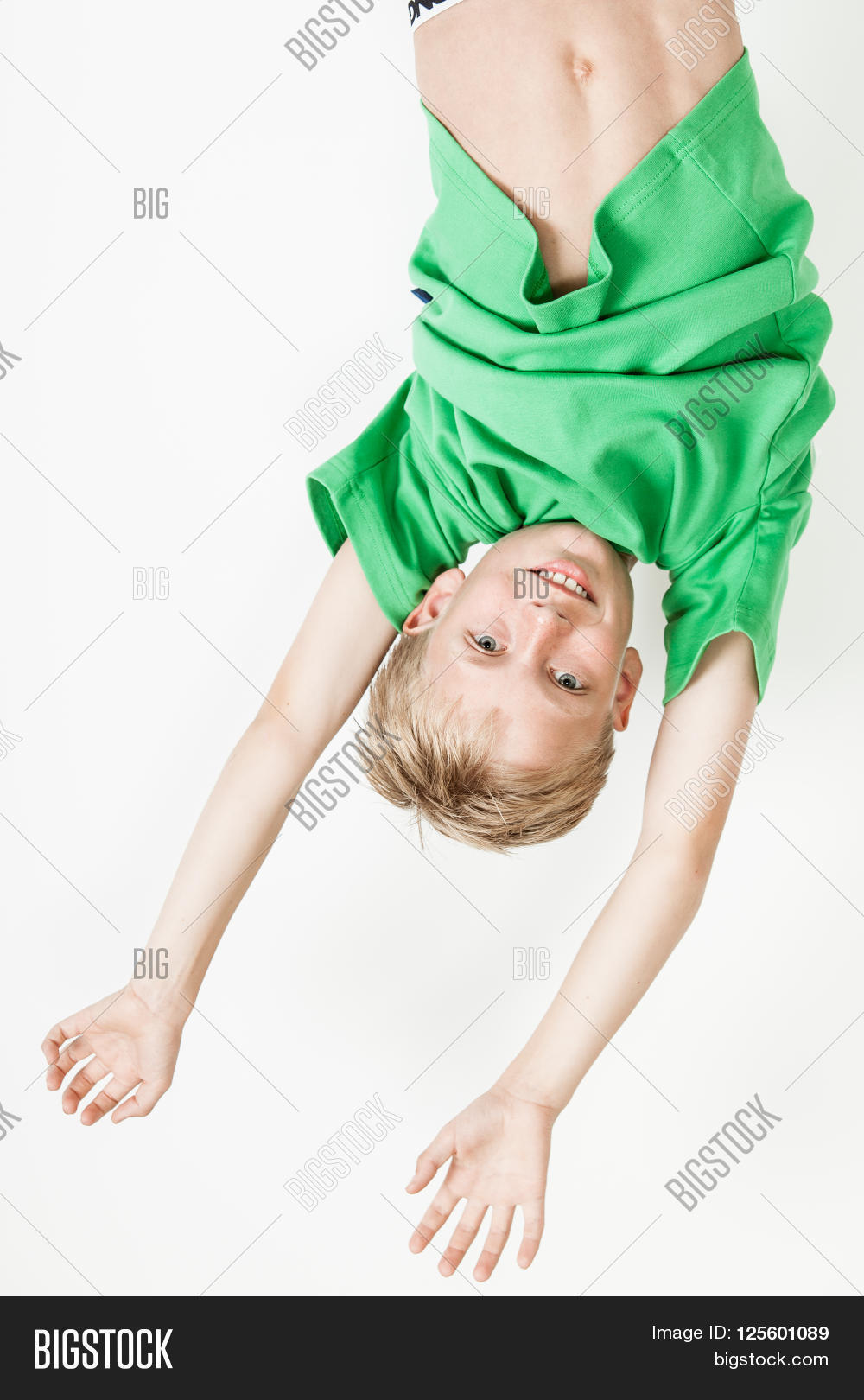 Upside Down Boy Green Image & Photo (Free Trial) Bigstock