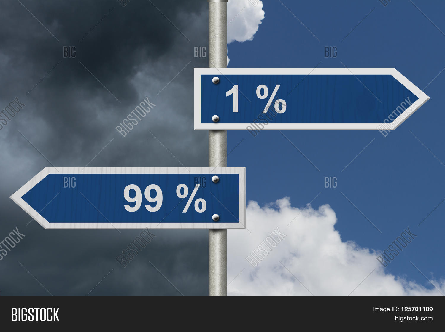 Being 1% 99% Two Blue Image & Photo (Free Trial) | Bigstock
