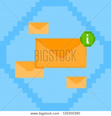 Envelope Digital Marketing Email Inbox Message Send Business Mail Flat Vector Illustration
