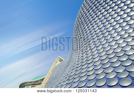THE BULLRING, BIRMINGHAM, UK - December 16 2012: Architectural detail of Bullring Shopping Centre, Birmingham, West Midlands, England, UK, Western Europe