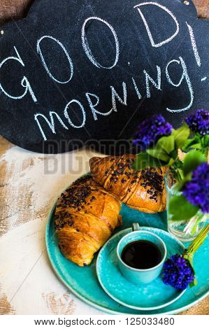 Coffee And Spring Flowers