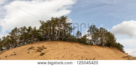 Erosional view of Ruginoasa Pit from Apuseni mountains, Romania