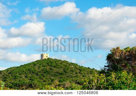 Little Old Tower Near Capocaccia Sardinia