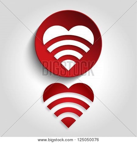 heart logo, icon and symbol vector illustration