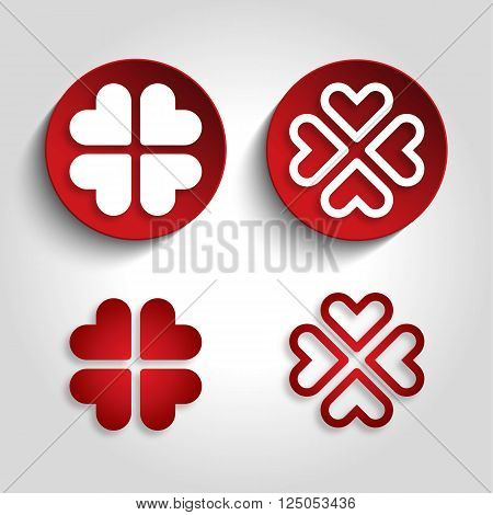 heart logo, icon and symbol vector illustration