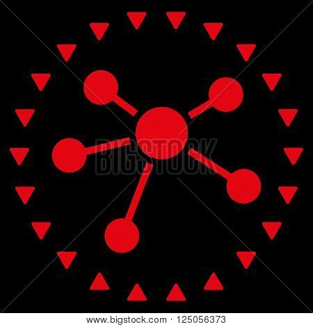 Dotted Links Diagram vector icon. Dotted Links Diagram icon symbol. Dotted Links Diagram icon image. Dotted Links Diagram icon picture. Dotted Links Diagram pictogram.