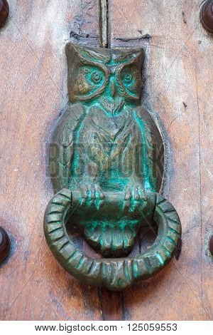 Door knocker owl shaped in Cartagena de Indias