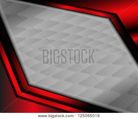 Red background vector overlap dimension on white background square line for text and message design