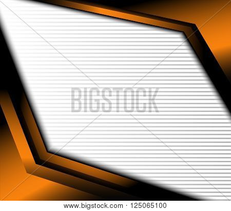 Orange background vector overlap dimension on white background square line for text and message design